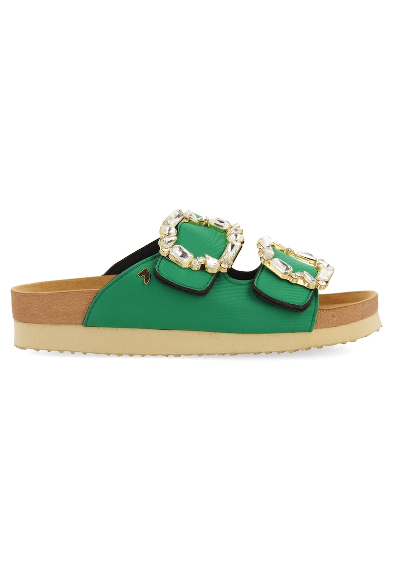 Gioseppo Papuci cu strasuri - Verde aquamarin
