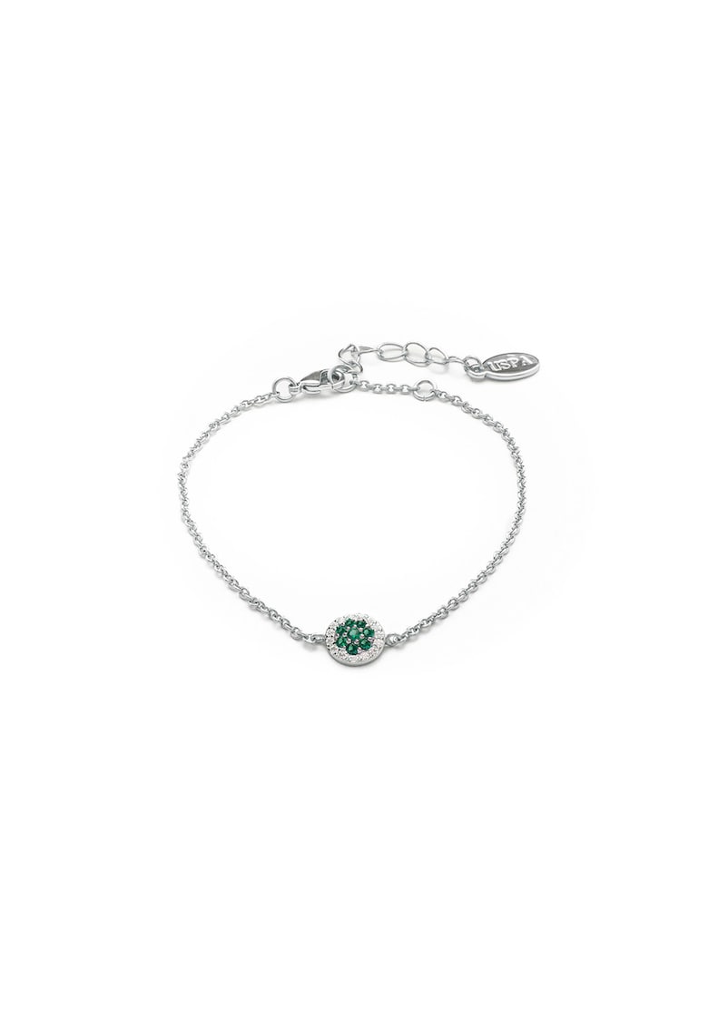 Bratara cu zirconia - Verde/Argintiu