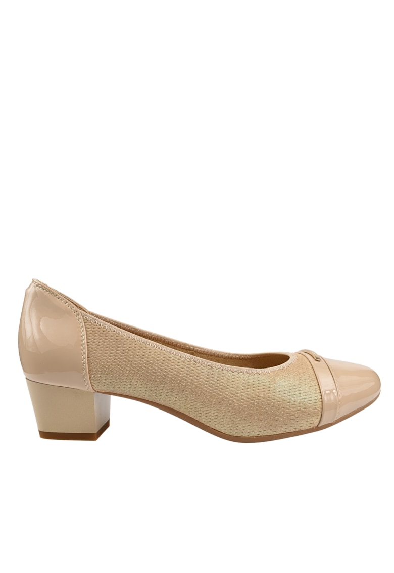 Pantofi eleganti - dama - JI40035A bej - piele naturala - cu toc