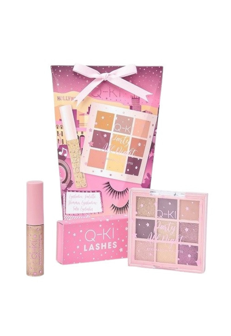 Set Machiaj -  Hollywood - Party All Night - Trusa Fard - Fard Lichid - Gene False - 3 Produse