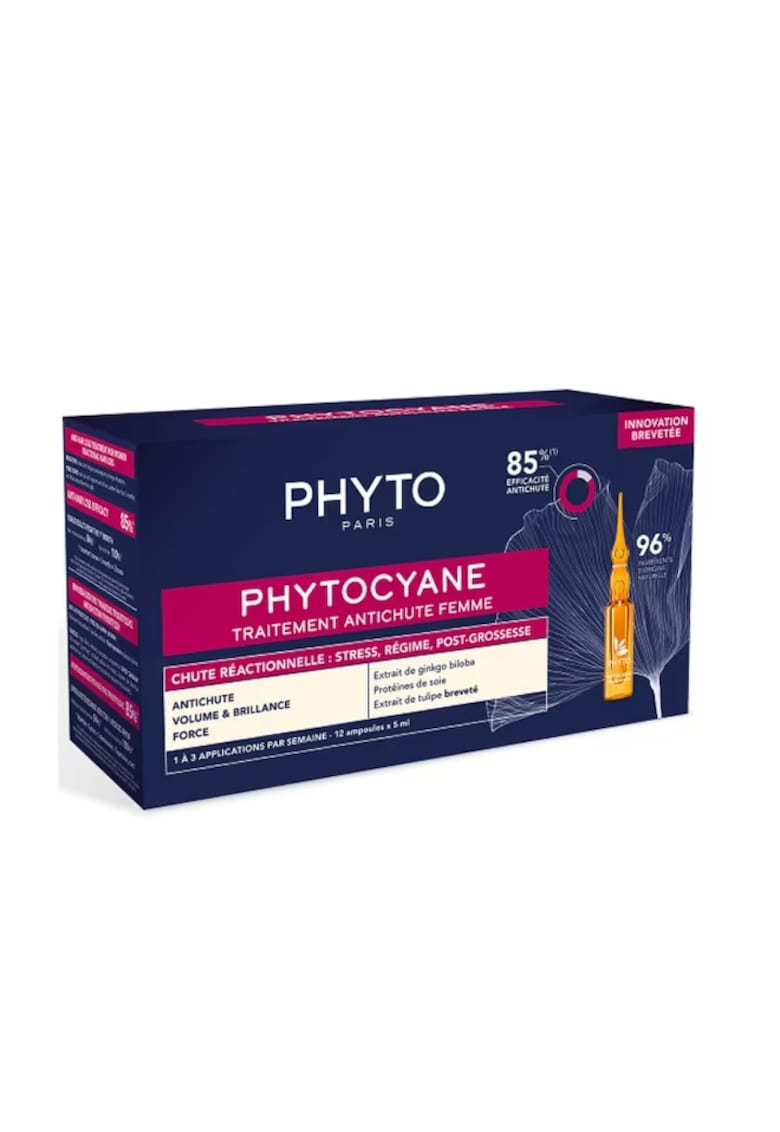 Tratament impotriva caderii ocazionale a parului pentru femei - Phytocyane - 12 fiole x 5 ml