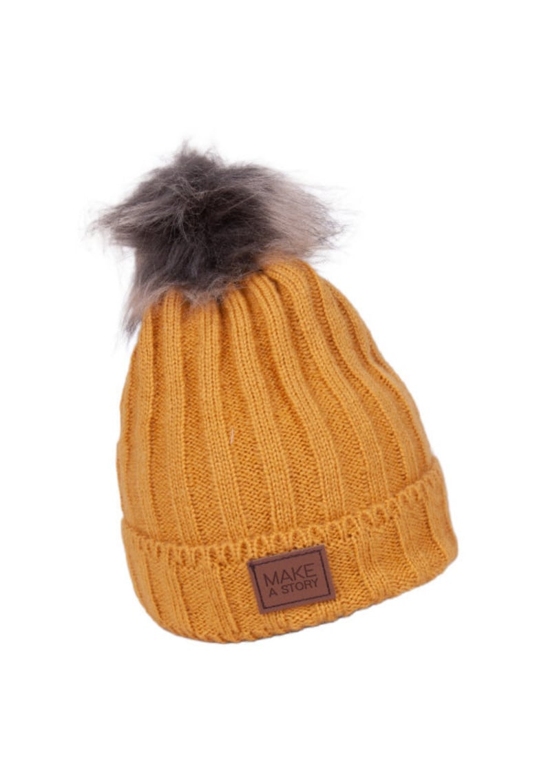 Caciula Model Samanta - Acril - Fete - Galben Mustar