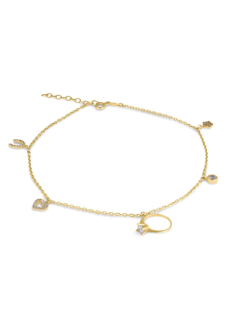 Bratara Picior Forli Aur Galben - Pietre Zirconia - 14K - 2.96 g
