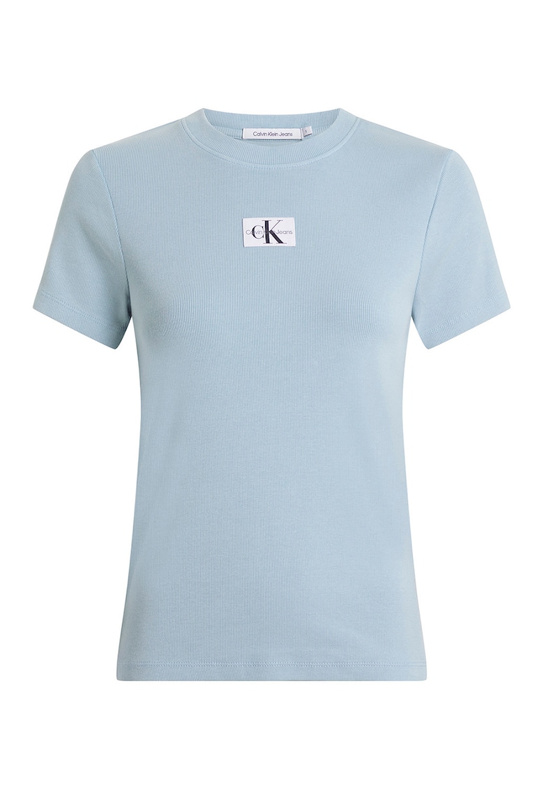 Tricou slim fit din amestec de bumbac organic