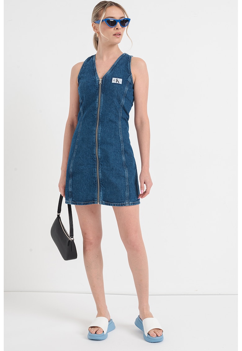 Rochie cambrata din denim