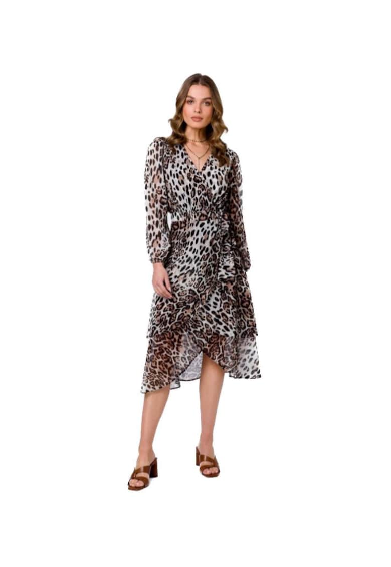 Rochie midi dama -  Numeak - leopard -