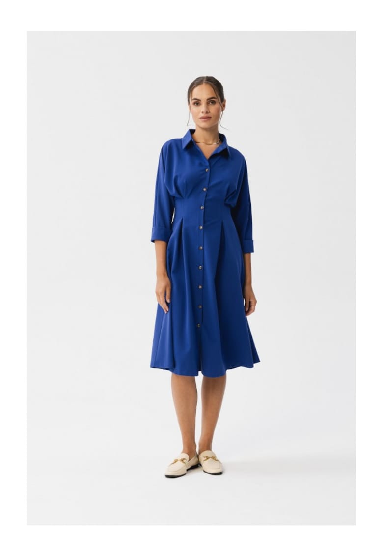 Rochie camasa dama - Camedes - albastru de floarea de colt -