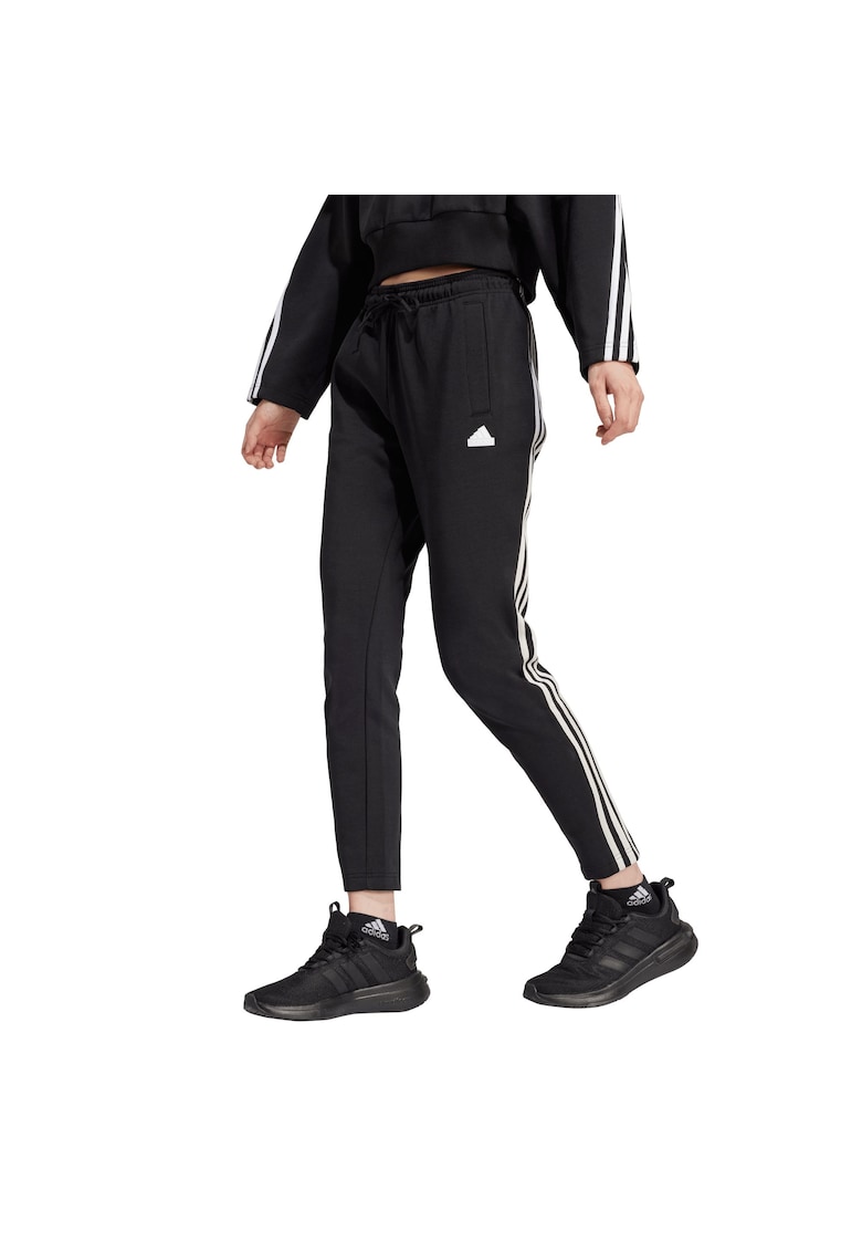 Pantaloni dama material mixt - Negru - Negru
