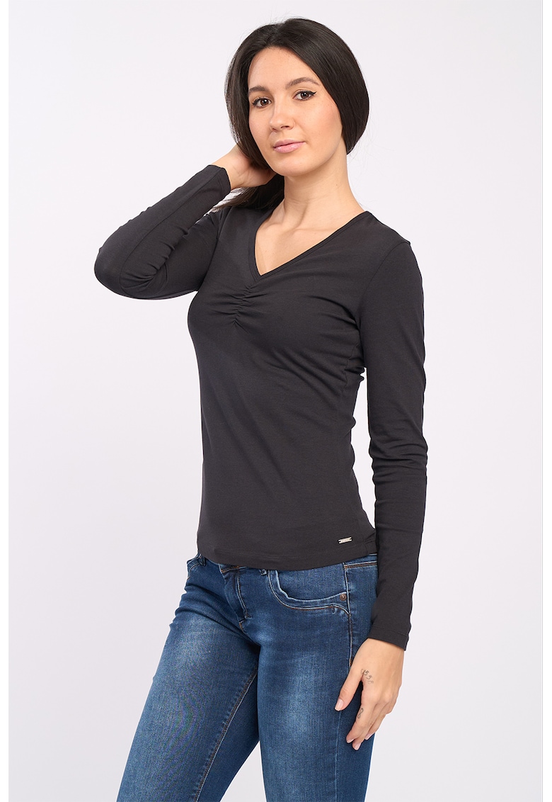 Bluza dama de nuanta uniforma - Alb