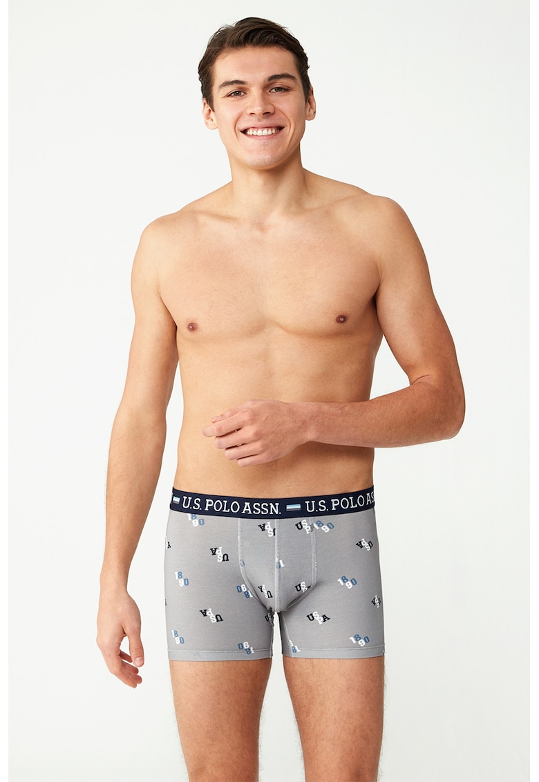 Set de boxeri cu model si uni - 2 perechi