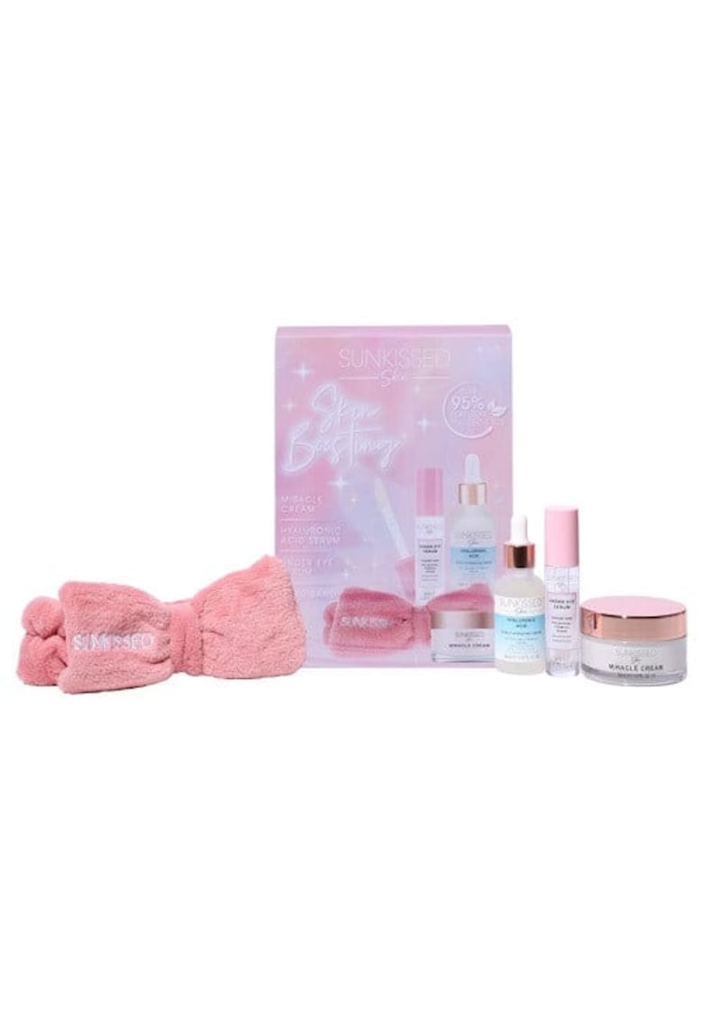 Set Crema - Ser pentru Fata si Ochi - Bentita Cosmetica -  Skin Boosting - cu Acid Hyaluronic - 4 Produse Ingrijire Ten