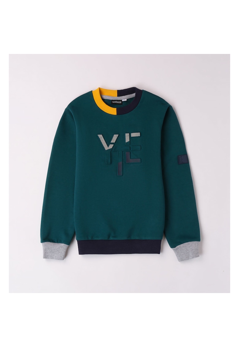 Hanorac colorblock pentru baiat - 0.7513 - Verde - Verde/Gri/Galben/Bleumarin