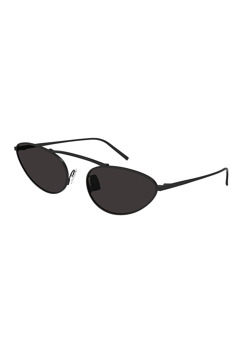 Ochelari de soare cat-eye cu aspect metalic