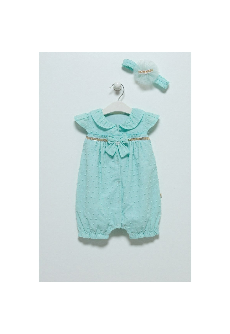 Salopeta cu bentita -  maneca scurta - verde - TK7070V