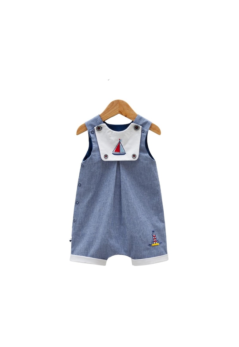 Salopeta baietei -  fara maneci - TE8067 - Albastru -