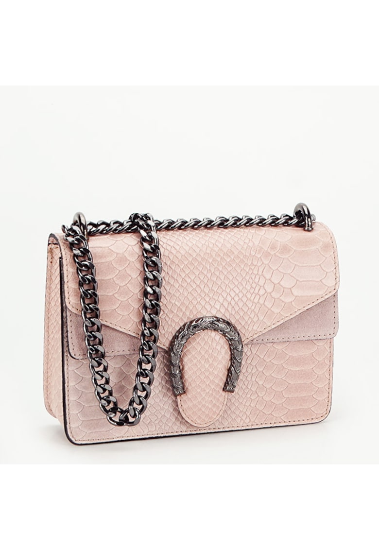 Geanta mica din piele naturala 8936 120 Roz 14540