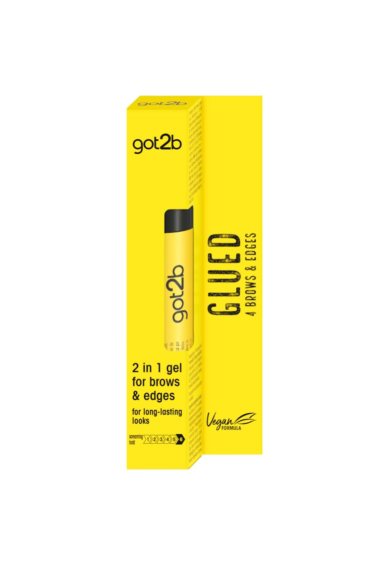 Gel Glued 2 in 1 - pentru fixarea sprancenelor si a firelor rebele de par -formula vegana - 16 ml