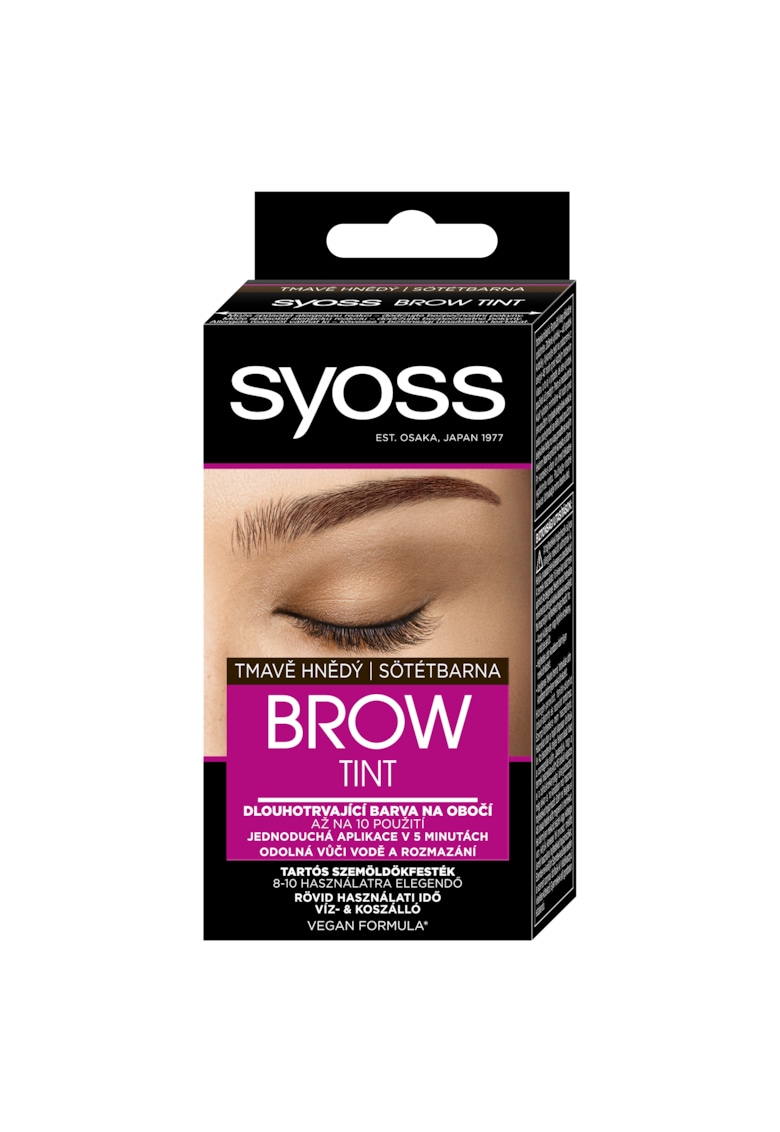 Vopsea pentru sprancene Brow Tint - Maro Inchis - rezistenta la apa si la stergere - formula vegana - 10 ml