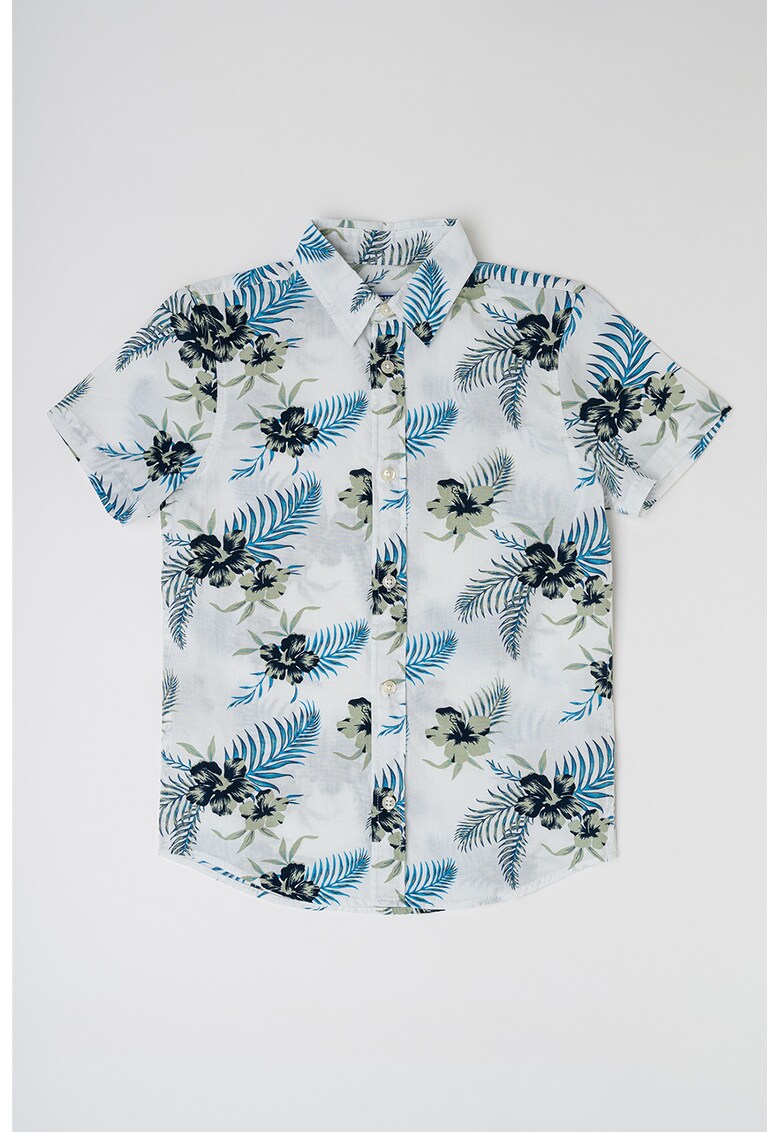 Camasa din bumbac cu imprimeu tropical Chill