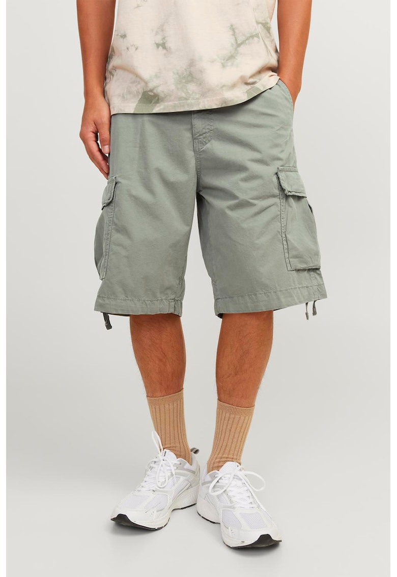 Bermude cargo relaxed fit - Verde deschis