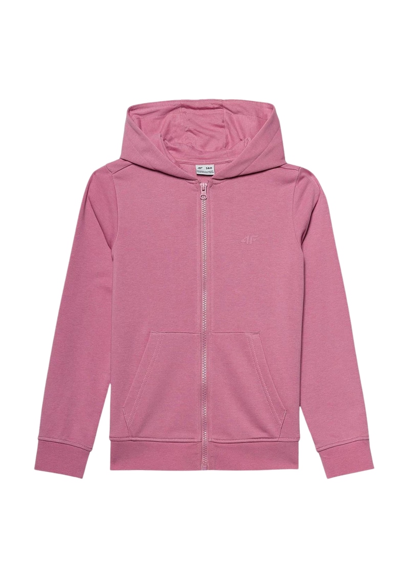 Hanorac sport fetite - Bumbac - Roz
