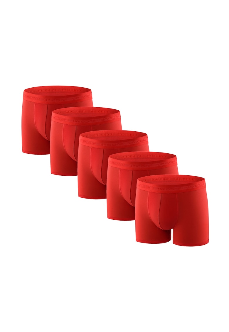 Set 5 buc boxeri pentru barbati BB08PEC - - Rosu