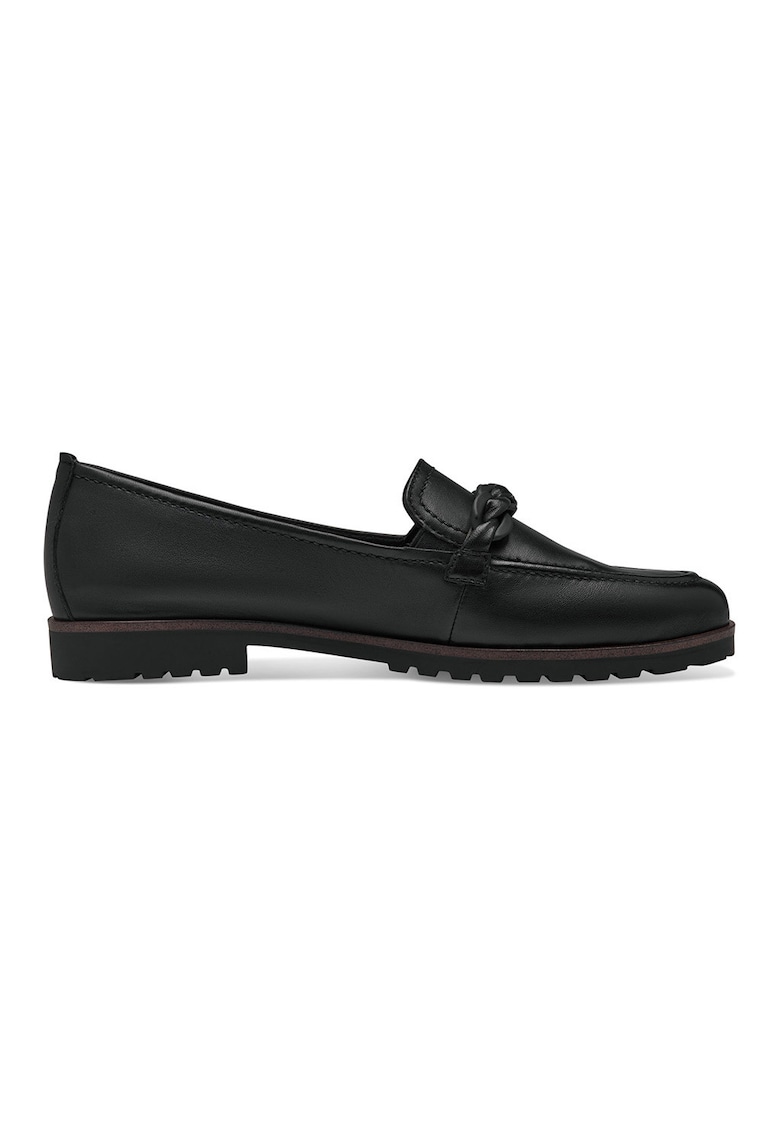 Pantofi loafer din piele cu detaliu cu lant