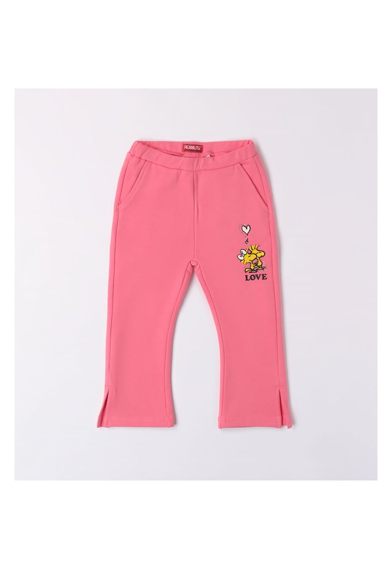 Pantaloni cu imprimeu Peanuts pentru fetite - 0.7384 - Roz - Roz