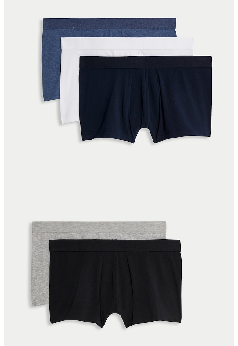 Set de boxeri cu talie elastica - 5 perechi