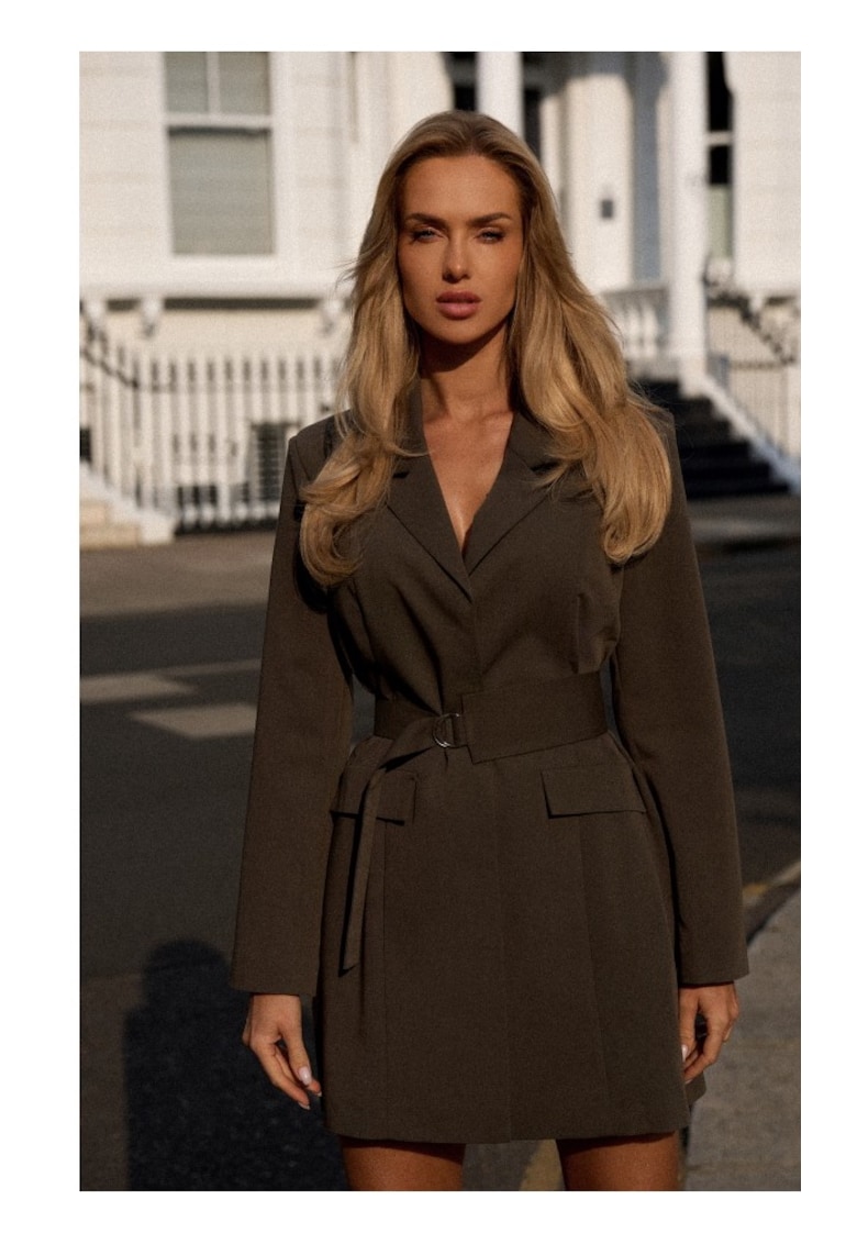 Rochie sacou cu curea - Poliester