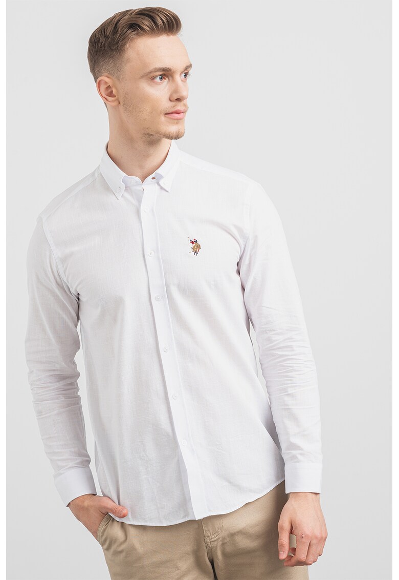 US Polo Assn U.S. Polo Assn – Памучна риза с яка с копчета за Мъже US Polo Assn U.S. Polo Assn – Памучна риза с яка с копчета за Мъже