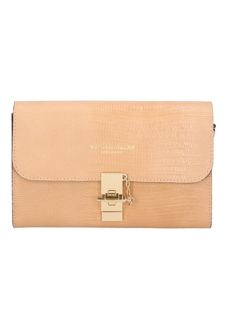 Geanta-plic de piele cu bareta de lant