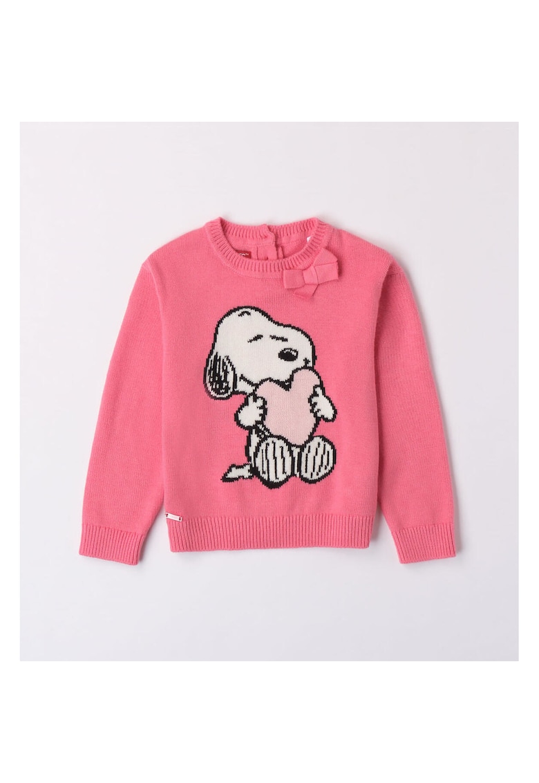 Pulover cu imprimeu Snoopy pentru fetite - 0.7389 - Roz
