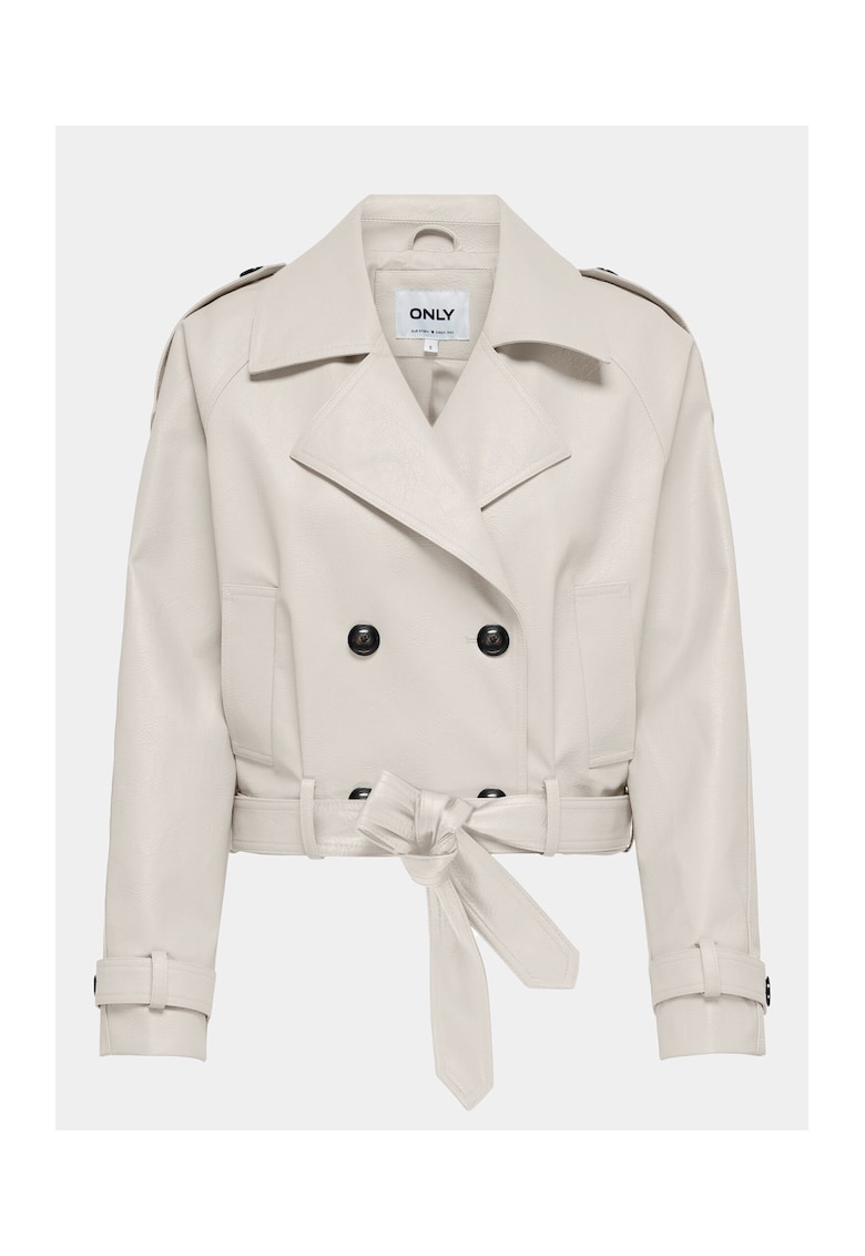 Geaca dama - Piele ecologica - Gri