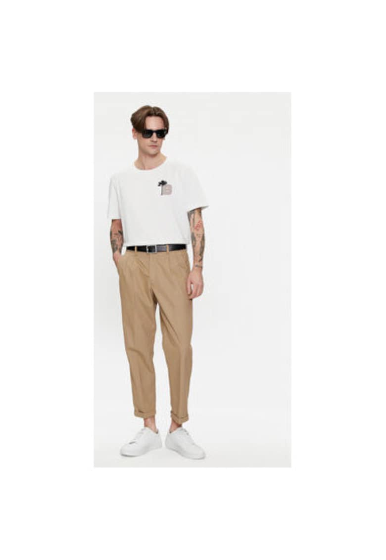 Tricou  alb din bumbac pentru barbati Tricou  alb din bumbac pentru barbati