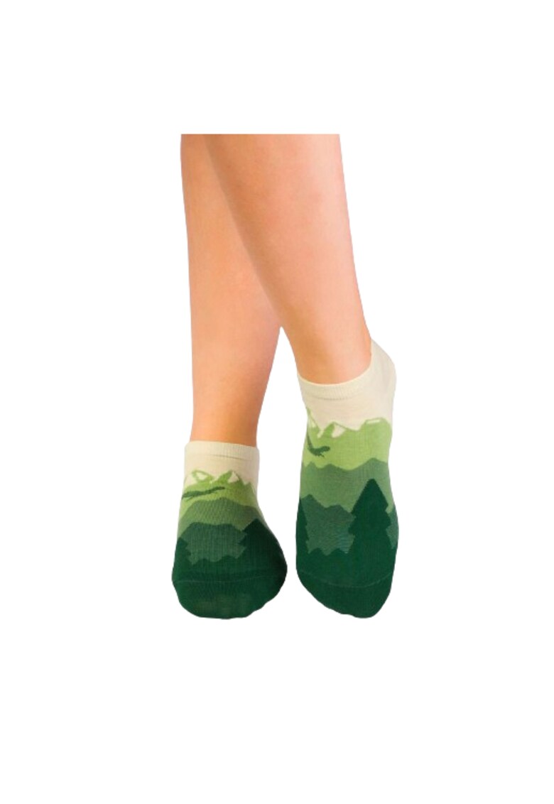 Sosete Scurte din Bumbac organic Fin Zbor Verde