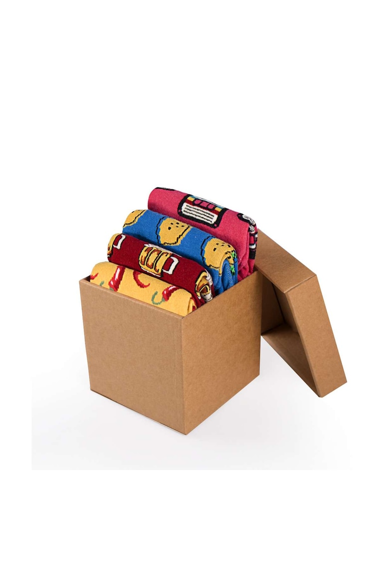 Cutie cu 4 perechi de sosete Invizibile tip talpici Vara Cutie cu 4 perechi de sosete Invizibile tip talpici Vara