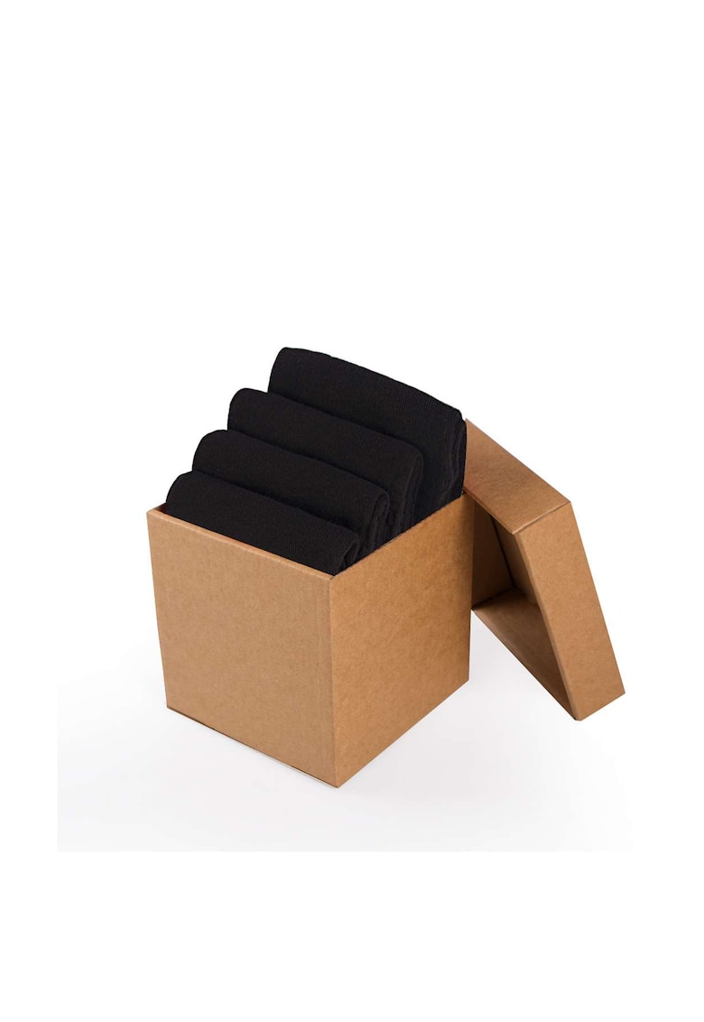 Cutie cu 4 perechi de sosete Invizibile tip talpici Negru Cutie cu 4 perechi de sosete Invizibile tip talpici Negru