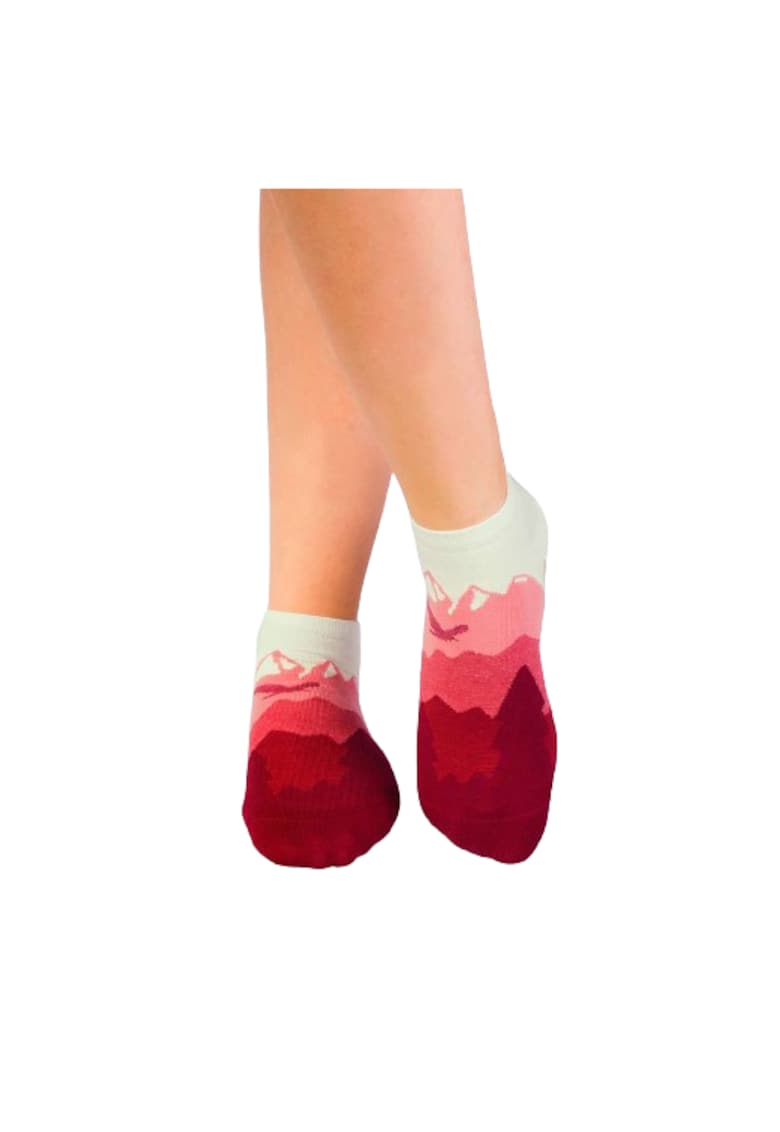 Sosete Scurte din Bumbac organic Fin Zbor Visiniu