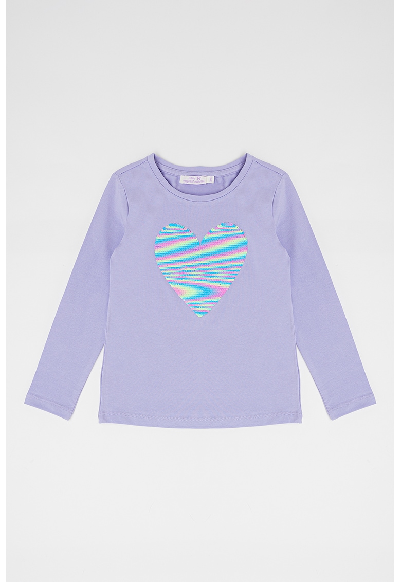 Bluza din amestec de bumbac cu paiete