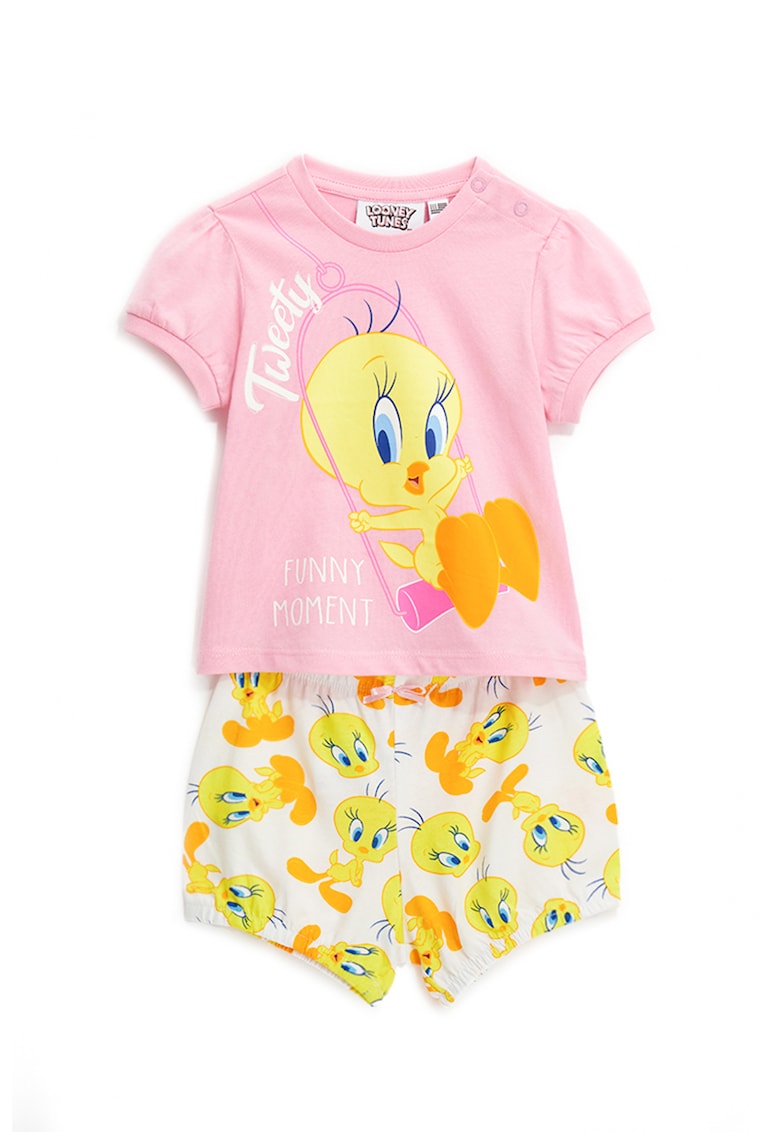 Pijama scurta cu imprimeu cu Tweety