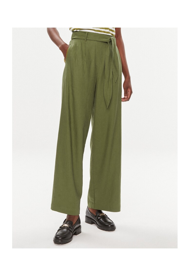 Pantaloni dama - 303566203 - Verde - Viscoza