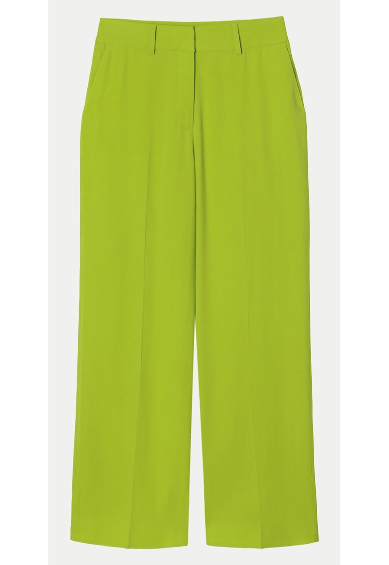 Pantaloni dama - 304149016 - Verde - Viscoza