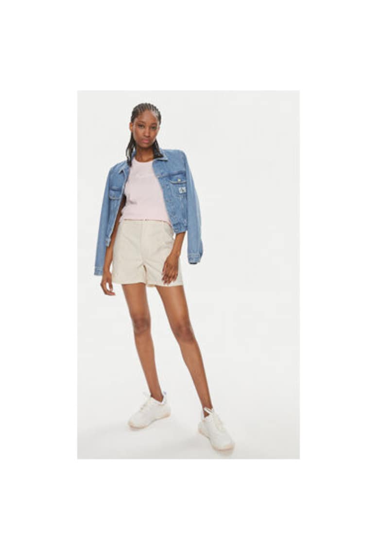 Pantaloni scurti dama - 303679781 - Ecru - XL INTL - Bumbac