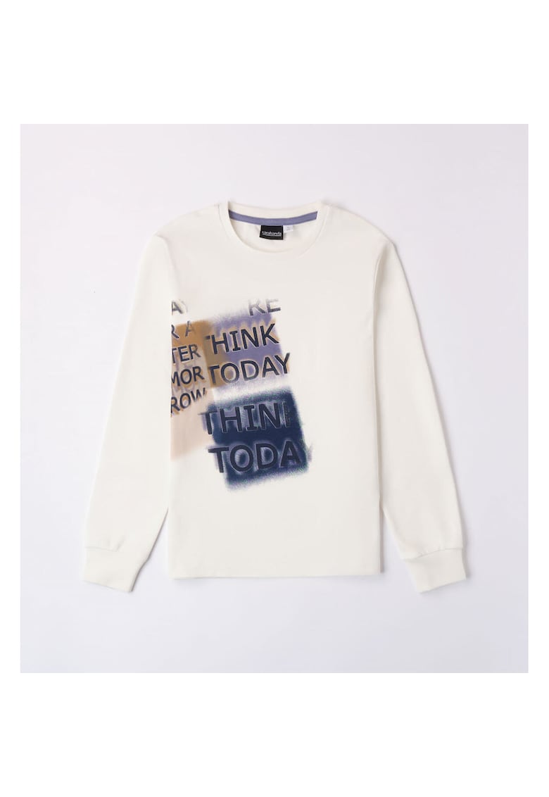Bluza cu imprimeu pentru baiat - 0.7523 - Alb