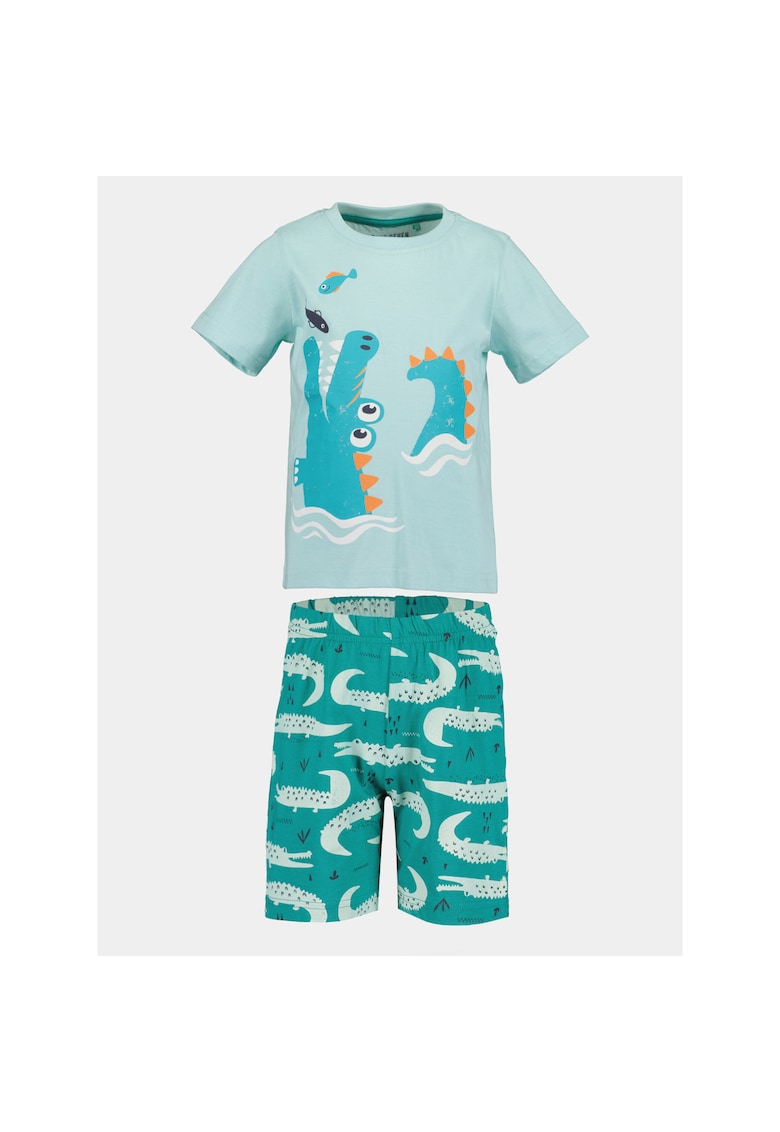 Pijama baieti - 303575908 - Albastru - Bumbac