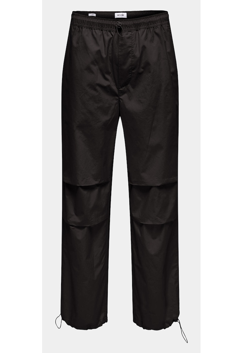 Pantaloni barbati - 303460884 - Negru - Bumbac