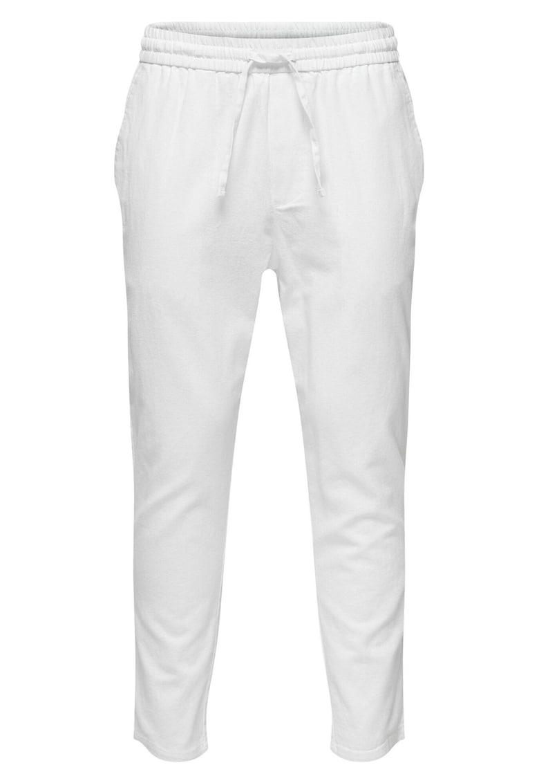 Pantaloni barbati - 301846895 - Alb - Bumbac