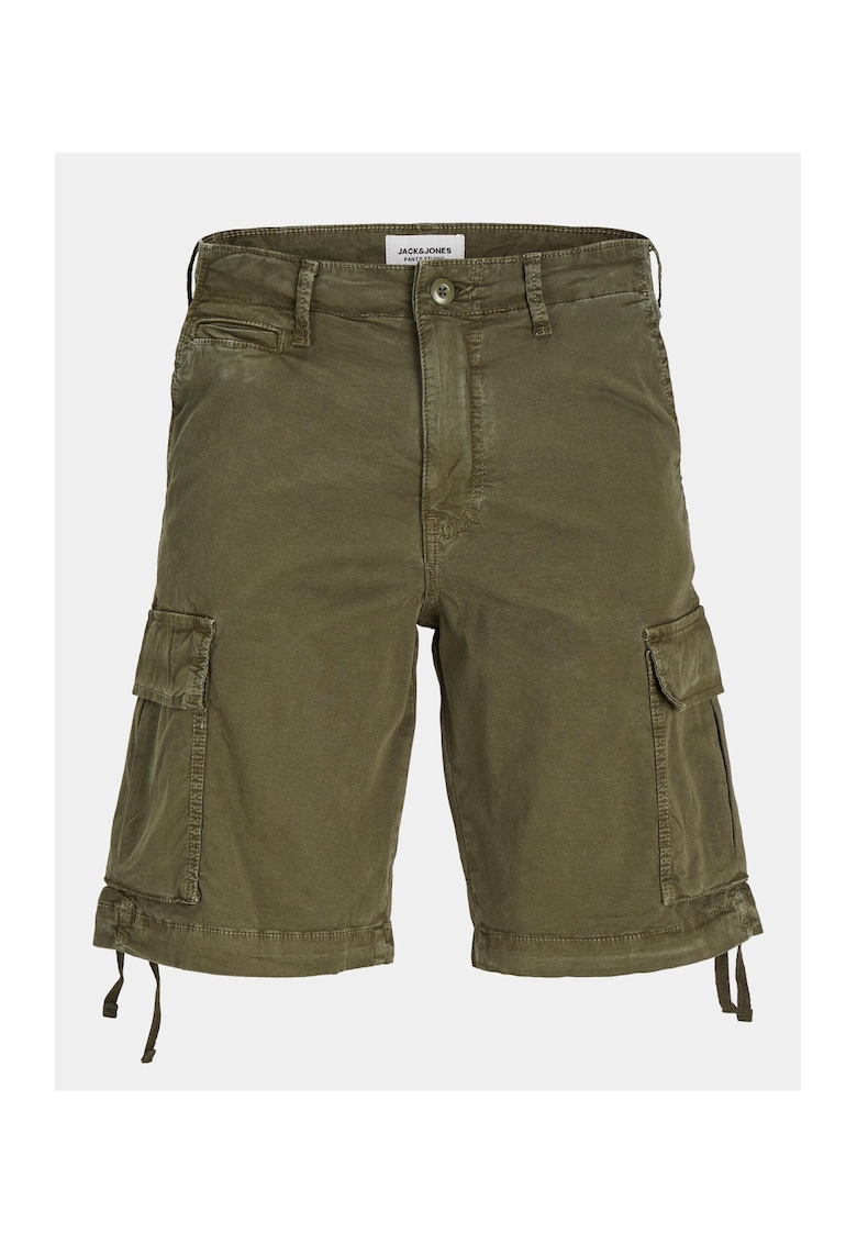 Pantaloni scurti barbati - 303484293 - Verde - Bumbac