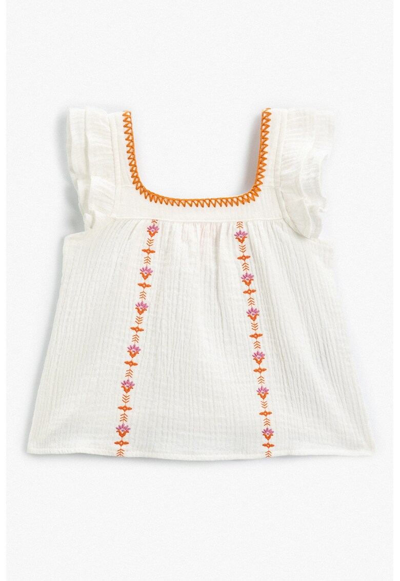Bluza din amestec de bumbac cu decolteu patrat